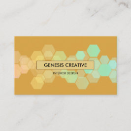 Honeycomb Gradiënt Amber Gold Designer Visitekaartje