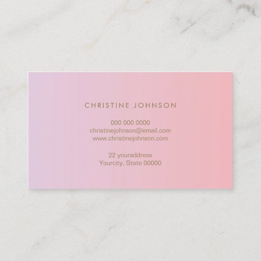 honeycomb gradiënt zwart roze visitekaartje (Achterkant)