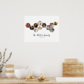 Honeycomb Hexagon Photo Collage 11 Afbeeldingen Fa Poster (Keuken)