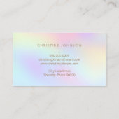 Honeycomb hexagons Bee logo op pastelkleuren Visitekaartje (Achterkant)