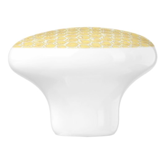 Honeycomb Hive Knob Keramische Knop (Zijkant)