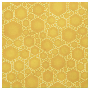 Honeycomb Honey Beehive Bee Pattern Cute Natuur Stof