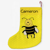 Honeycomb Jouw naam honingraat Kleine Kerstsok (Achterkant)