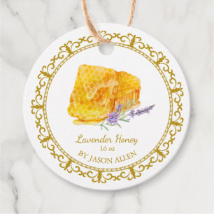  Honeycomb Lavender Geïnfundeerde Honey Hang Label