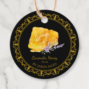 Honeycomb Lavender Geïnfundeerde Honey Hang Label