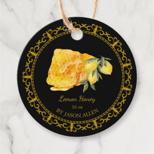  Honeycomb Lemon Infused Honey Hang Label