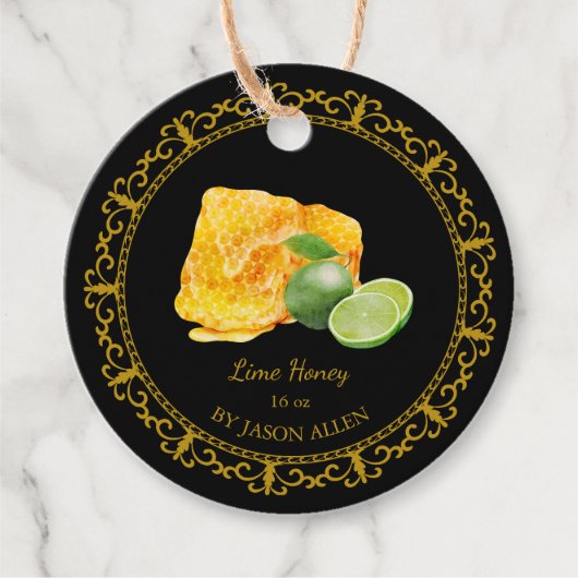  Honeycomb Limoen Geïnfundeerd Honey Hang Label (Voorkant)