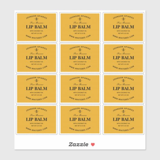 Honeycomb Lip Beeswax Balm Labels (Vel)