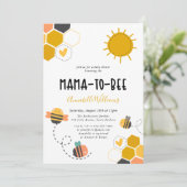 Honeycomb Mama-To-Bee Baby shower Kaart (Staand voorkant)