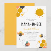 Honeycomb Mama-To-Bee Baby shower Kaart (Voorkant / Achterkant)