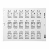 Honeycomb Nutrition Facts Baby Waarschuwing & Opsl Etiket (Full Sheet)