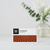 Honeycomb Oranje - Logo en panel v2 - zwart Visitekaartje (Staand voorkant)