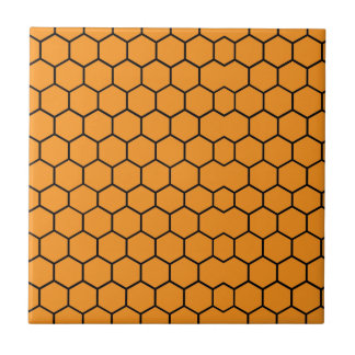 Honeycomb Oranje patroon overal Tegeltje