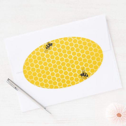 Honeycomb Ovale Sticker (Envelop)