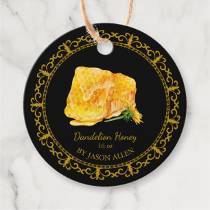 Honeycomb Paardenbloem Geïnfundeerde Honey Hang L Bedankjes Labels