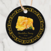  Honeycomb Paardenbloem Geïnfundeerde Honey Hang L Bedankjes Labels (Voorkant)