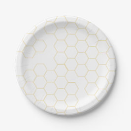 Honeycomb Paper-Borden - 7-inch ronde Papieren Bordje