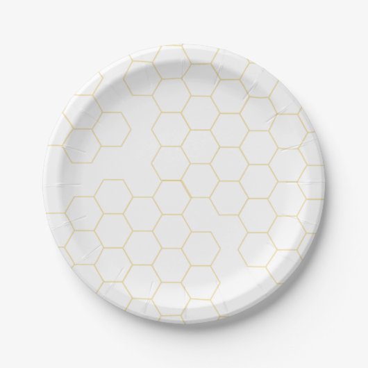 Honeycomb Paper-Borden - 7-inch ronde Papieren Bordje (Voorkant)