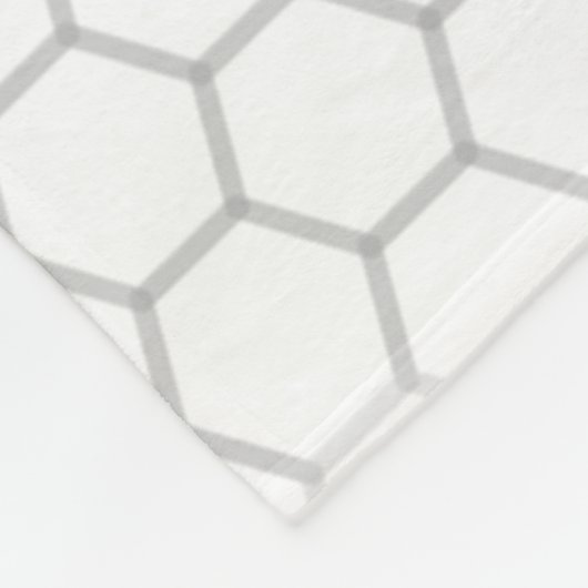 Honeycomb patroon hexagon design fleece deken (Hoek)