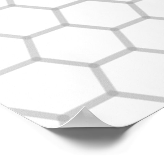 Honeycomb patroon hexagon design poster (Hoek)