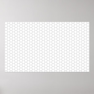 Honeycomb patroon hexagon design poster