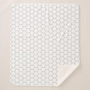 Honeycomb patroon hexagon design sherpa deken