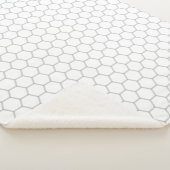 Honeycomb patroon hexagon design sherpa deken (3/4)