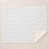 Honeycomb patroon hexagon design sherpa deken (Voorkant (horizontaal))