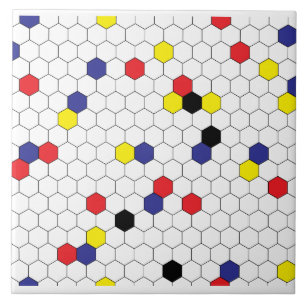 Honeycomb patroon Mondrian Tegeltje
