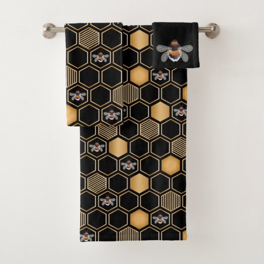 Honeycomb Pattern Bad Handdoek (Insitu)