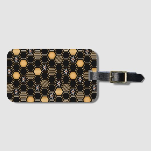 Honeycomb Pattern Bagagelabel (Voorkant (horizontaal))