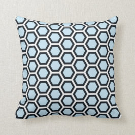 Honeycomb Pattern Blue White Kussen