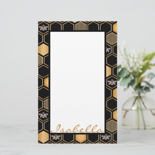 Honeycomb Pattern Briefpapier (Staand voorkant)