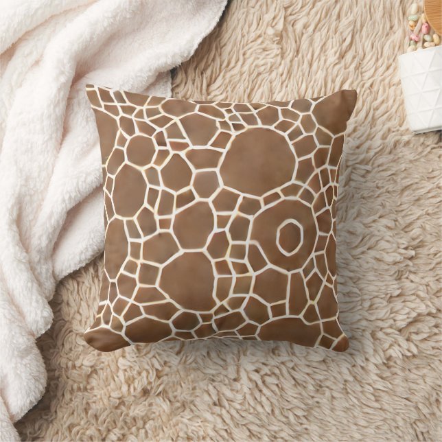 Honeycomb Pattern brown and crème Kussen (Deken)