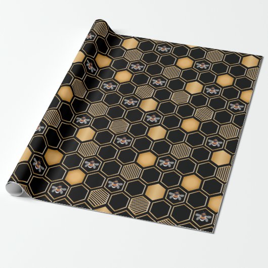 Honeycomb Pattern Cadeaupapier (Uitgerold)