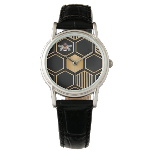 Honeycomb Pattern Horloge (Voorkant)