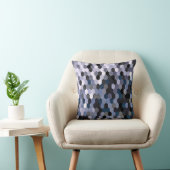 Honeycomb Pattern in Grey and Blue Wintry Colors Kussen (Stoel)