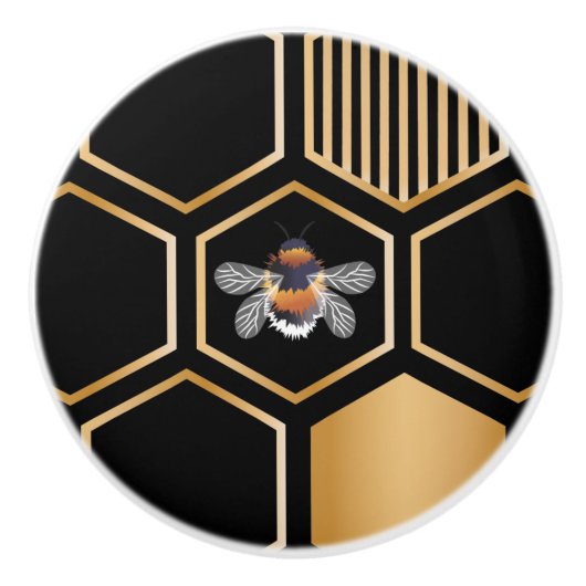 Honeycomb Pattern Keramische Knop (Voorkant)