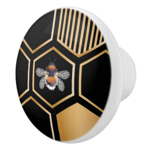 Honeycomb Pattern Keramische Knop