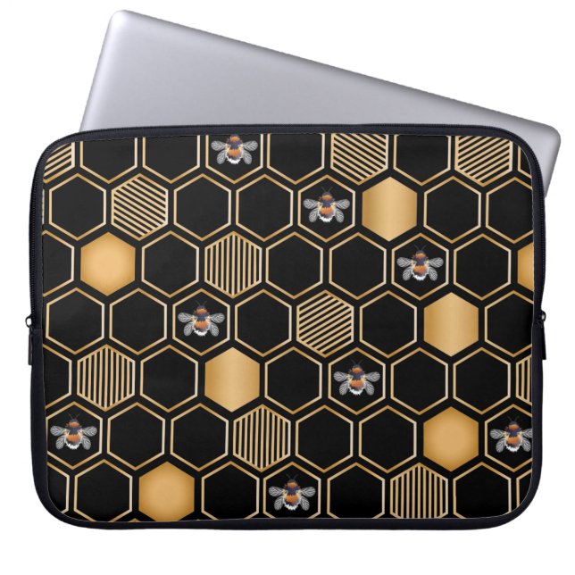 Honeycomb Pattern Laptop Sleeve (Voorkant)