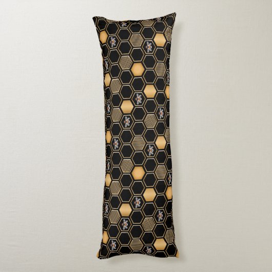 Honeycomb Pattern Lichaamskussen (Achterkant (Verticaal))