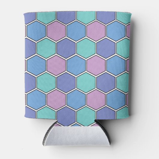 Honeycomb Pattern Pastels Blikjeskoeler (Voorkant)