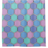 Honeycomb Pattern Pastels Douchegordijn (Voorkant)