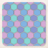 Honeycomb Pattern Pastels Kartonnen Onderzetters (Voorkant)