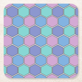 Honeycomb Pattern Pastels Kartonnen Onderzetters