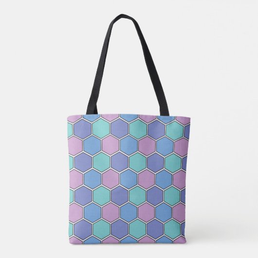 Honeycomb Pattern Pastels Tote Bag (Achterkant)