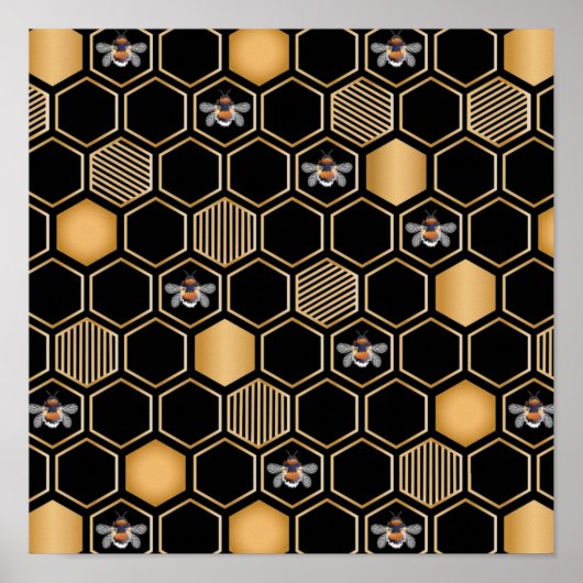 Honeycomb Pattern Poster (Voorkant)