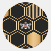 Honeycomb Pattern Ronde Sticker (Voorkant)