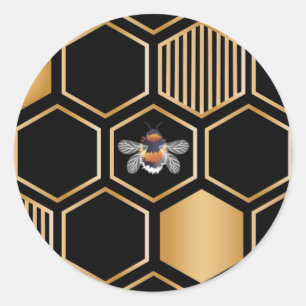 Honeycomb Pattern Ronde Sticker