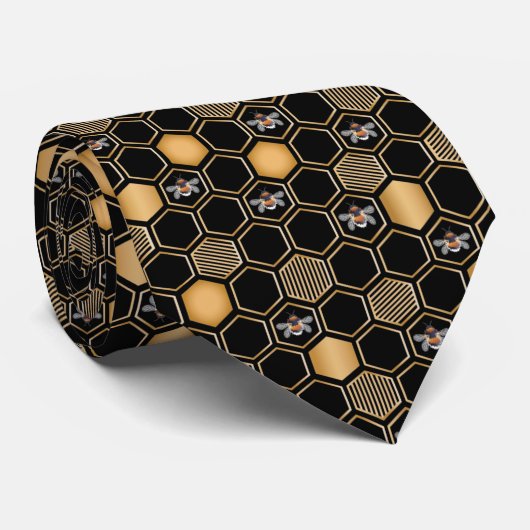 Honeycomb Pattern Stropdas (Opgerold)